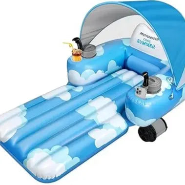 Motorized Inflatable Pool Lounger Chair - Electric Propulsion Water Float with 360° Steering Joystick